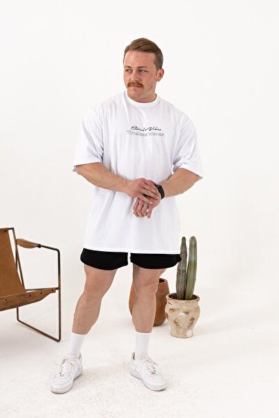 QUİCKPREP Timeless Waves Λευκό μπλουζάκι Oversize – Ανδρικό Casual και Streetwear Μόδα 100% βαμβάκι