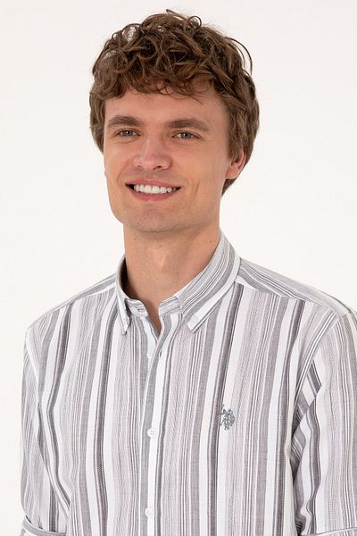 U.S. Polo Assn. Men's Anthracite Long Sleeve Shirt 50306331-Vr006