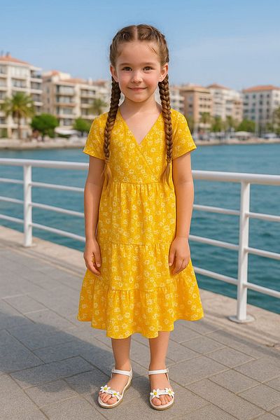 Fulla Moda Φόρεμα για κορίτσια από ύφασμα Bürümcük