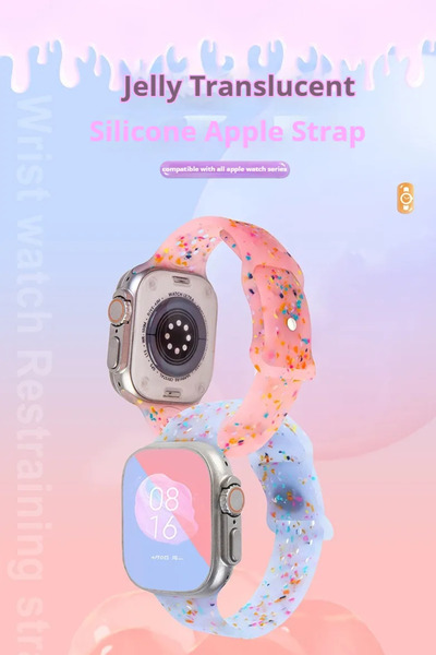 PSGT Apple Watch seri 10-11 46 mm 9/8 7 49 45mm 44mm 42mm Ultra 2 49mm Uyumlu Silikon Kordon