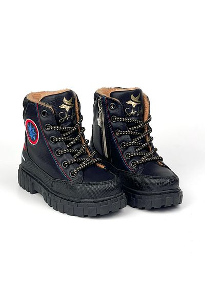 KAJILA Boy's Black Sax Fur Inside Thermo Sole Water Cold Resistant Daily Comfortable Boots
