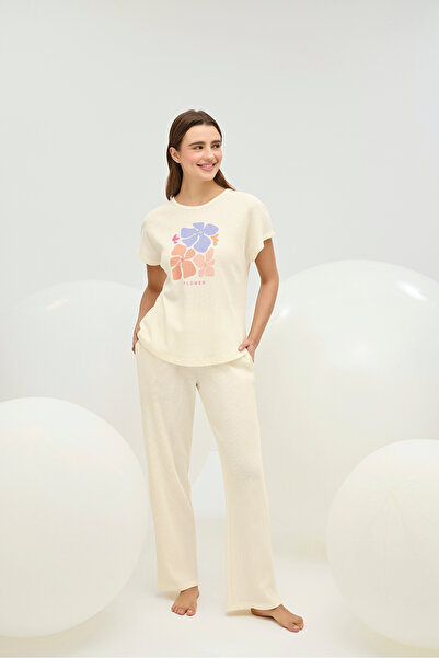 Sevim 16809 ЖІНОЧИЙ ПІЖАМНИЙ КОМПЛЕКТ З ПРИНТОМ