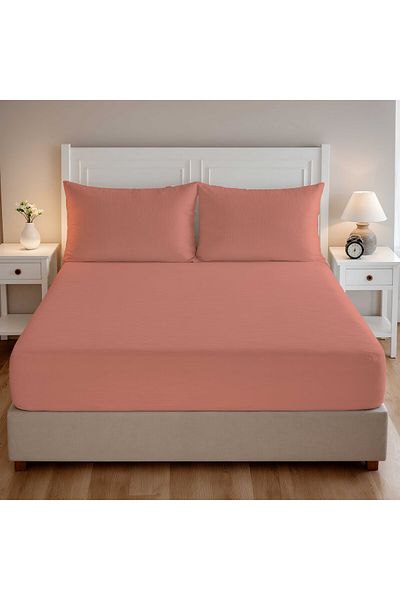 kesenegore Double Fitted Sheet Set 1 Fitted Sheet (160 X 200) 2 Pillowcases (50 X 70)