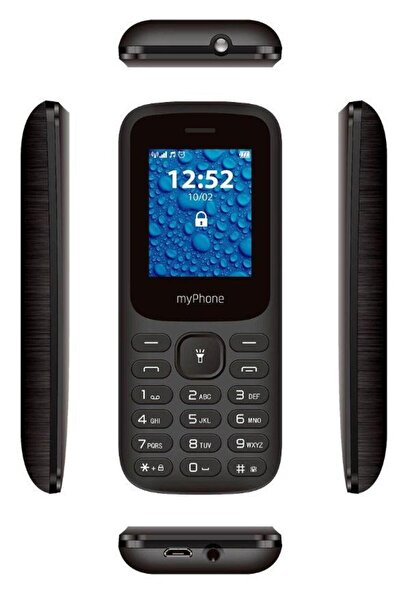 Myphone 2220 Κινητό - 2G Dual Sim, Κλασικό Σχεδιασμό, Μαύρο, Παιχνίδια Snake & Tetris