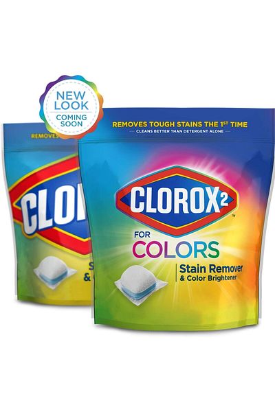Clorox 2 for Colors Stain Remover and Color Brightener laundry Pods, 40 Count
