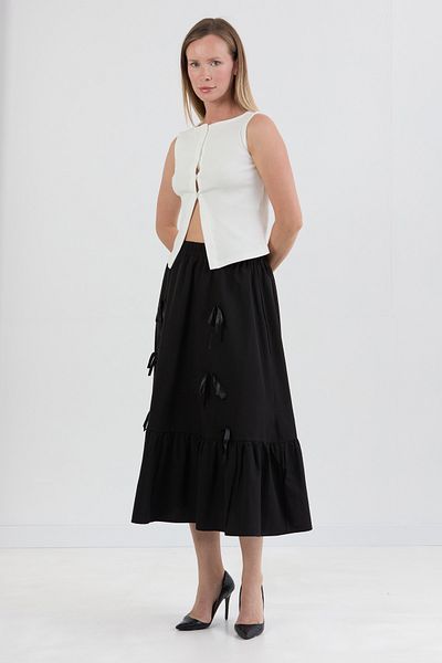 Fulla Moda Elastic Waist Ribbon Skirt