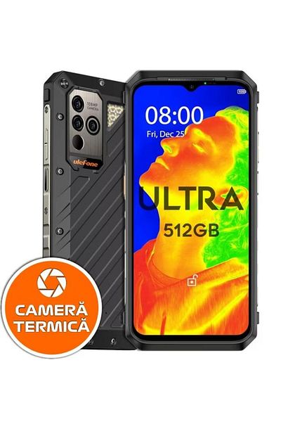 ULEFONE Power Armor 18T Ultra, 12GB + 512GB, cameră de 108MP, IPS de 6,58", Android 13, smartphone 5G