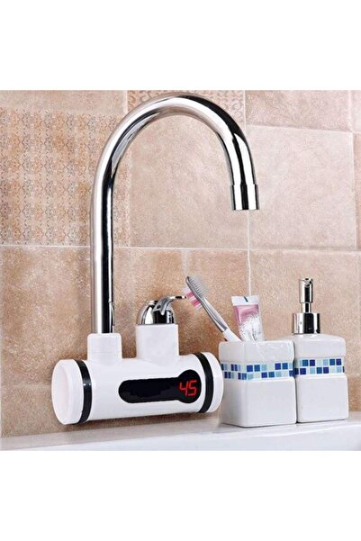 SIKS Robinet electric instantaneu cu încălzire instantanee a apei, priză, design modern, alb