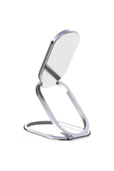 İdeas4comfort Phone Ring Stand, compact, adhesive 3M, 360° rotatable, universal, Ideas4Comfort, silver