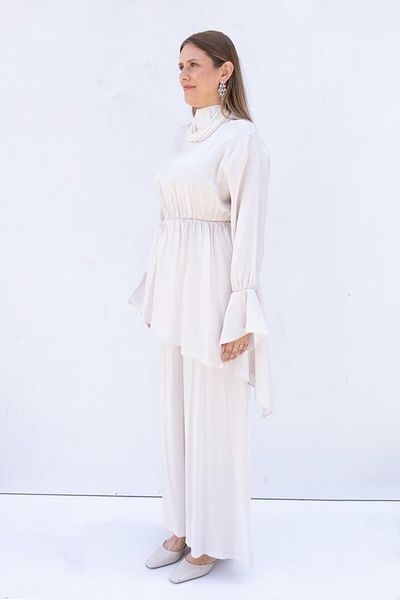 ALLDAY Bone-Asymmetrical Detailed Trousers Suit