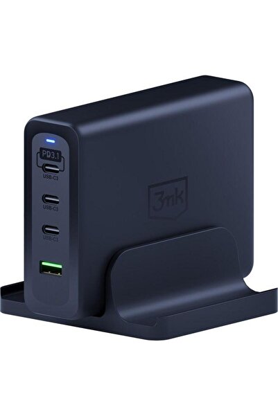 3MK Statie de incarcare 3MK 240W, incarcator USB-C USB-A, Cablu 2m (Negru)