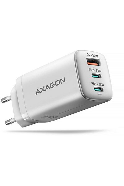 Axagon Incarcator retea Axagon ACU-DPQ65W, 65W, 2x USB Type-C, 1x USB Type-A (Alb)