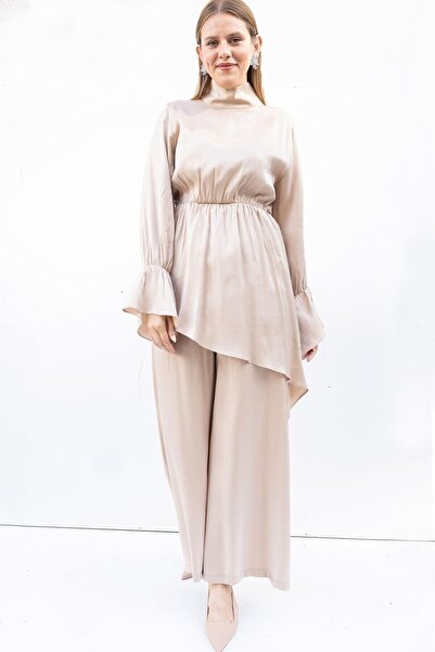 ALLDAY Mink-Asymmetric Detailed Trousers Suit