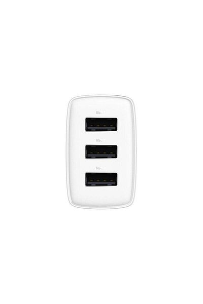 Baseus Baseus CCXJ020102 Power Adapter, 3x USB-A, 17W (White)