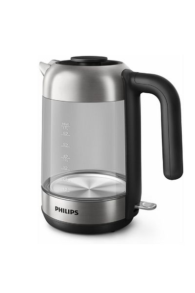 Philips 1850-2200W 5000 Series Electric Kettle Silver and Black 1.7 Liter