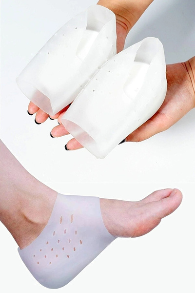 TeknoEser Slikon Şeffaf Topuk Dolgusu Boy Uzatıcı Ortopedik Gizli Yükseltici