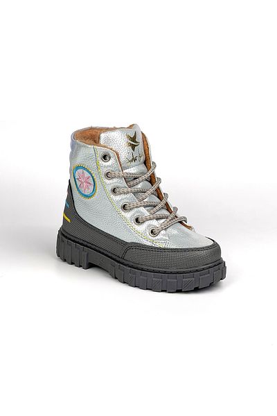 KAJILA Girl's Silver Platinum Fur Inside Thermo Sole Water Cold Resistant Daily Comfortable Boots