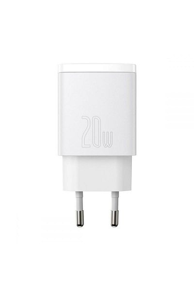 Baseus Baseus CCXJ-B02 network charger, USB/USB-C, Quick Charge 3.0, Power Delivery 3.0, 20W, White