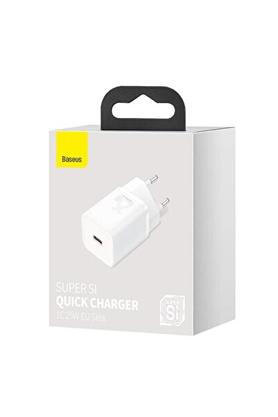 Baseus Incarcator retea Baseus Super Si, 25W, USB Type-C, 5V/3A (Alb)