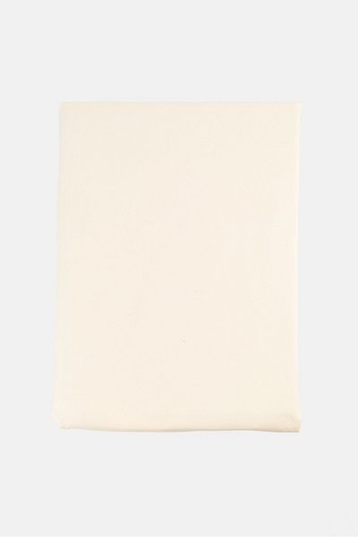 COTTON HOME طقم ملاءة سرير عادية مزودة بغطاء وسادة، مكون من 3 قطع، لون كريمي