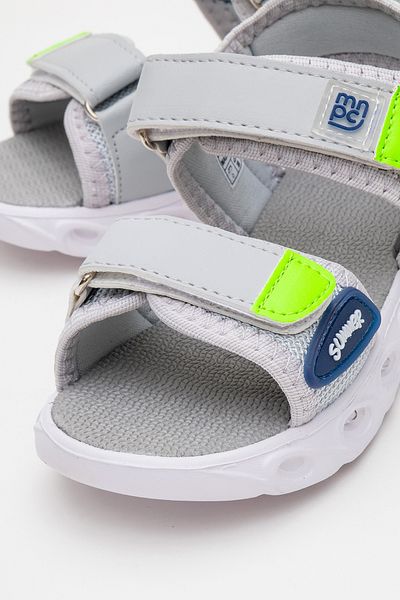 mnpc Boy's Gray Lighted Anatomical Lightweight Daily Sandals
