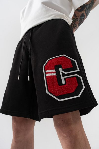 go gang own Culture C Κεντημένο Oversize Σορτς