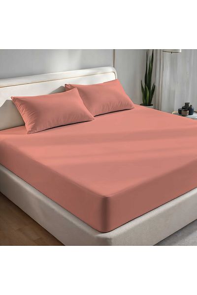 kesenegore Double Fitted Sheet Set 1 Fitted Sheet (160 X 200) 2 Pillowcases (50 X 70)
