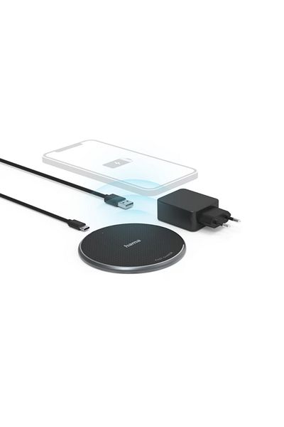 Hama Hama QI-FC10 201688 wireless charger, 10W (Black)