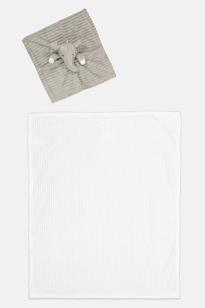 Snuggle Tots Elephant Ribbed Comforter And Blanket, Multicolor