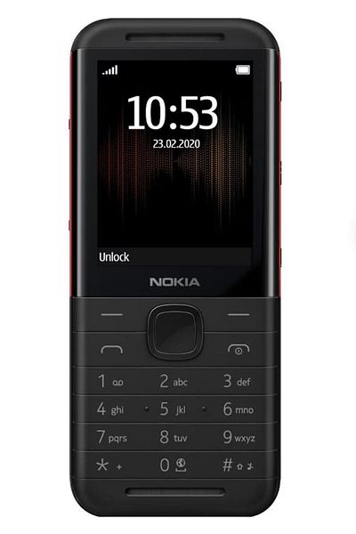 Nokia 5310 (2024) Mobile Phone, 2.8" IPS LCD, 2G Dual SIM, Black/Red