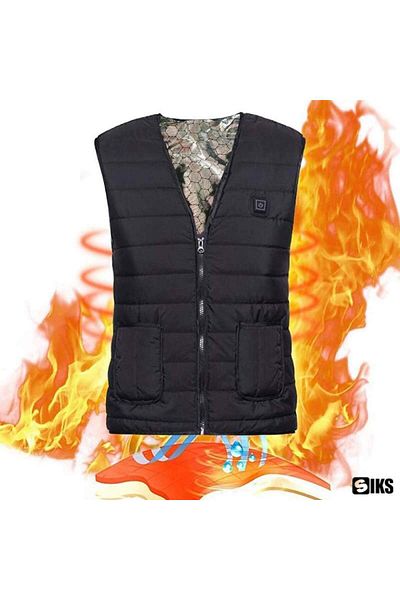SIKS Heated Vest, USB, without Battery, Black, Size 3XL