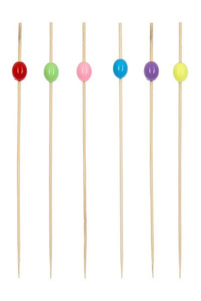 Five Simply Smart 50-Piece Assorted Design Fancy Bamboo Cocktail Picks