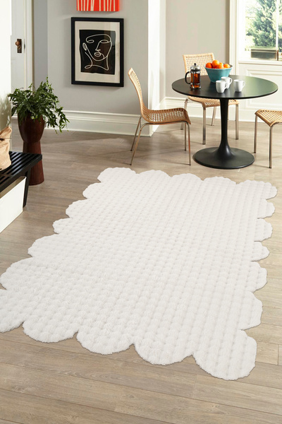 tropikal home Bubble Özel Lazer Kesim Şekilli Post Yumuşak Pofuduk Halı Yollu...