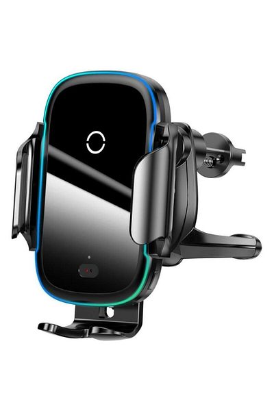 Baseus Baseus Light Electric WXHW03-01 Car Charger, Smart Wireless Qi Charger, 15 W, Black