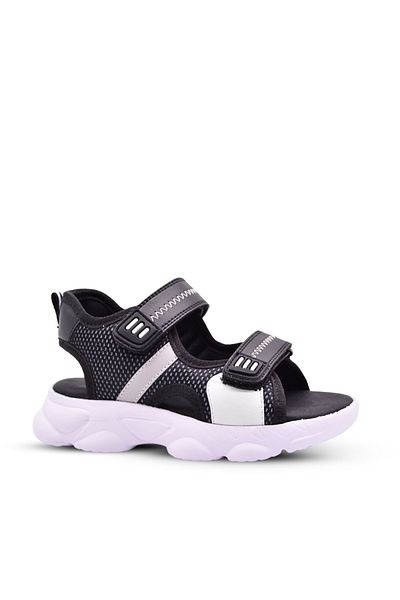 kids A more Hank Boy's Air Mesh Detailed Black Color Sandals