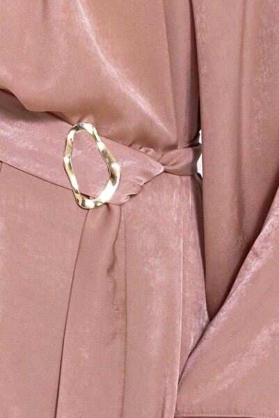 ALLDAY Mink-Bat Sleeve Gathered Collar Trousers Suit