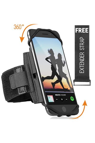 İdeas4comfort Arm/hand sleeve for running, gym, cycling, yoga, fitness, Universal, 360° en