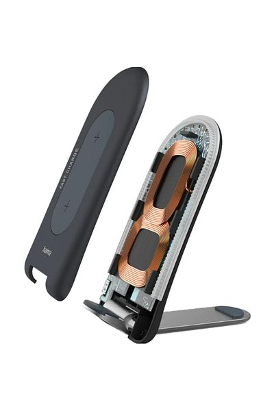 Hama HAMA 201689 wireless charger, QI, 15W (Black)