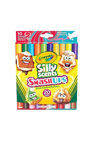 Smash 10-Piece Dual-Ended Silly Scents Smash Ups Broad Line Washable Marker Set Multicolor