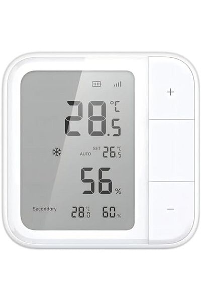 Aqara مستشعر مناخ Aqara W100، جهاز مراقبة ذكي لدرجة الحرارة والرطوبة، متوافق مع Thread وZigbee، شاشة LCD