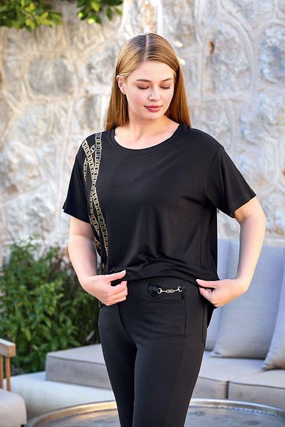 Cossy By Aqua Women's Black Capri Suit A25829