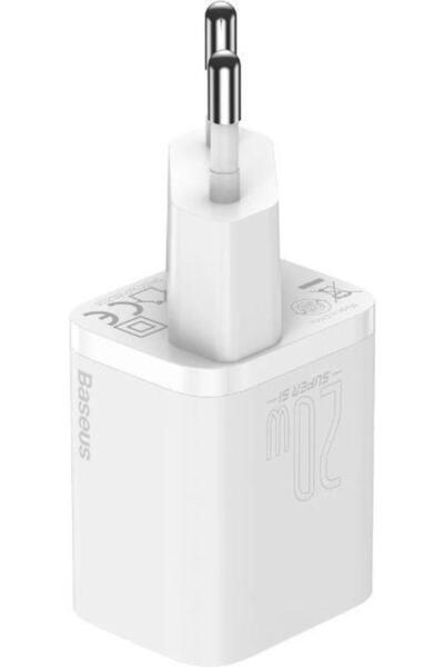 Baseus Incarcator Retea USB Baseus Super Si CCSUP-B02, 20W, 1 X USB Type-C (Alb)