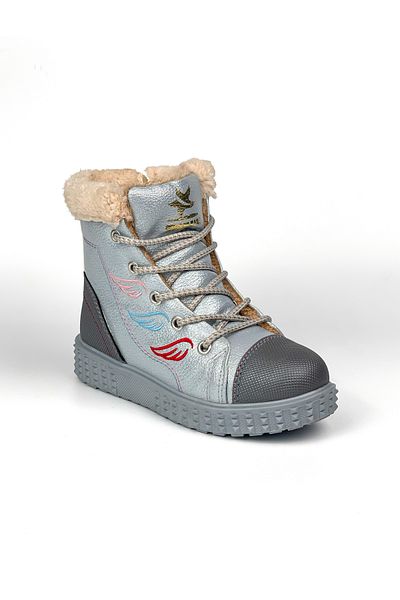 KAJILA Girl's Silver Fur Inside Thermo Sole Water Cold Resistant Daily Comfortable Boots