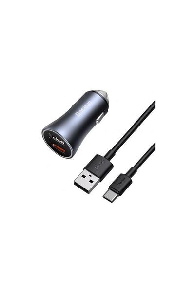 Baseus Car charger Baseus Golden Contactor Pro Dual TZCCJD-A0G, Quick Charger 40W, 2 x USB + USB cable
