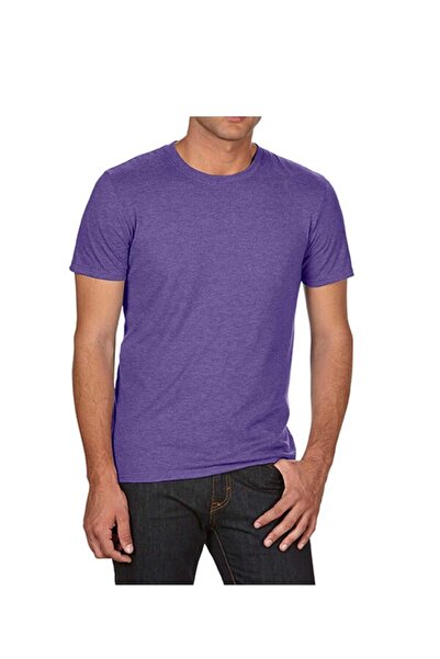 OEM Men's T-shirt with Round Neckline, Purple, XL