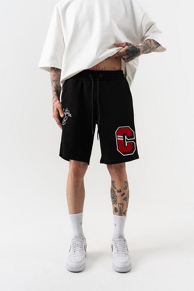go gang own Culture C Κεντημένο Oversize Σορτς