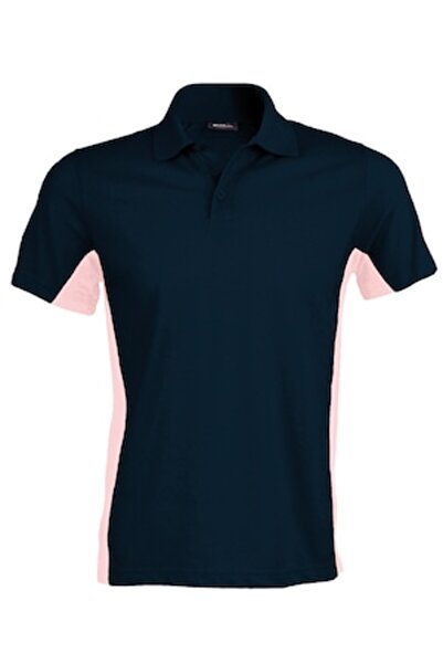 OEM Tricou polo pentru barbati, material bumbac si elastan, Negru cu dungi la...