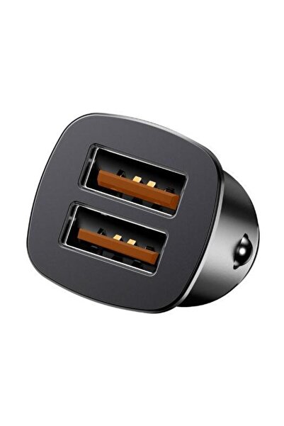 Baseus Μεταλλικός φορτιστής αυτοκινήτου Baseus CCALL-DS01, 2 x USB, 30W, QC3.0 (Μαύρο)