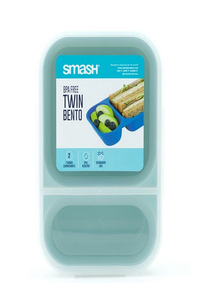 Smash Duo Bento Leak Proof Dishwasher Safe Lunch Box Assorted Color 680ml