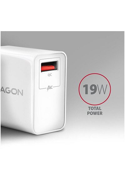 Axagon Incarcator Retea Axagon, USB, 5V 3A, 19W (Alb)